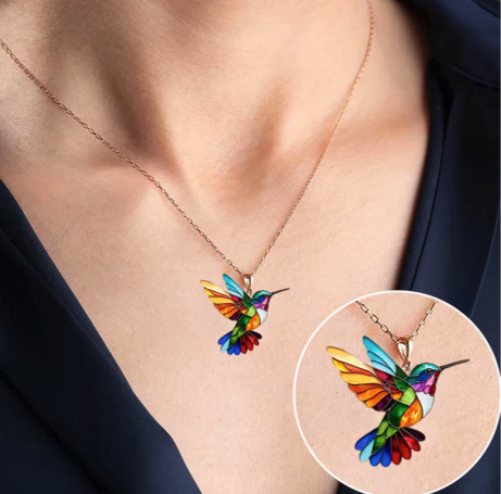 ✨ COLECCION  ALMA DE COLIBRÍ ✨ (collar y aretes)